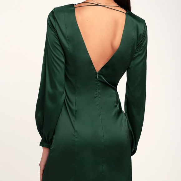 Ryse The Label Green Amanda Satin Cutout Dress - Picture 7 of 12